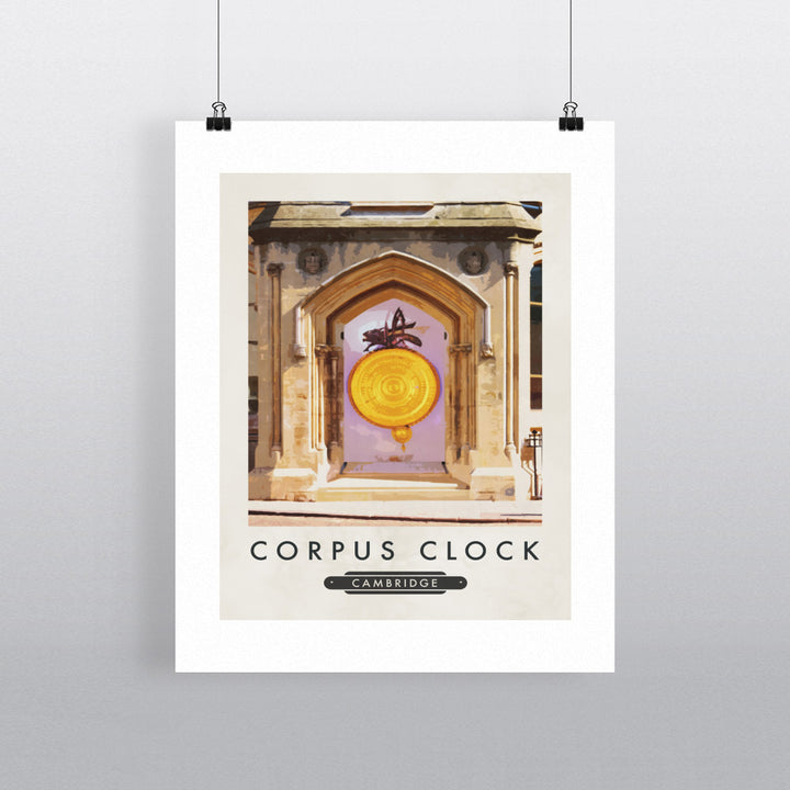 The Corpus Clock, Cambridge 90x120cm Fine Art Print