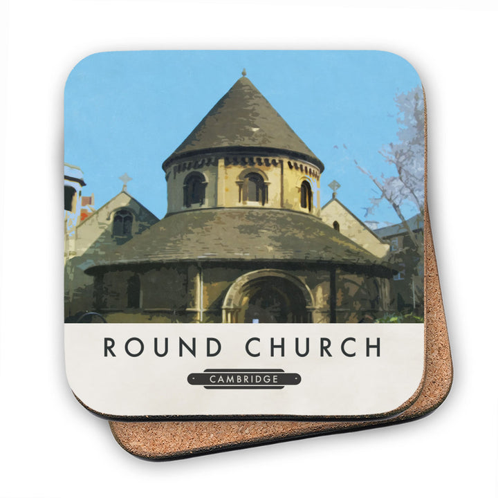 The Round Church, Cambridge MDF Coaster