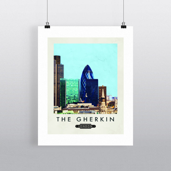 The Gherkin, London 90x120cm Fine Art Print