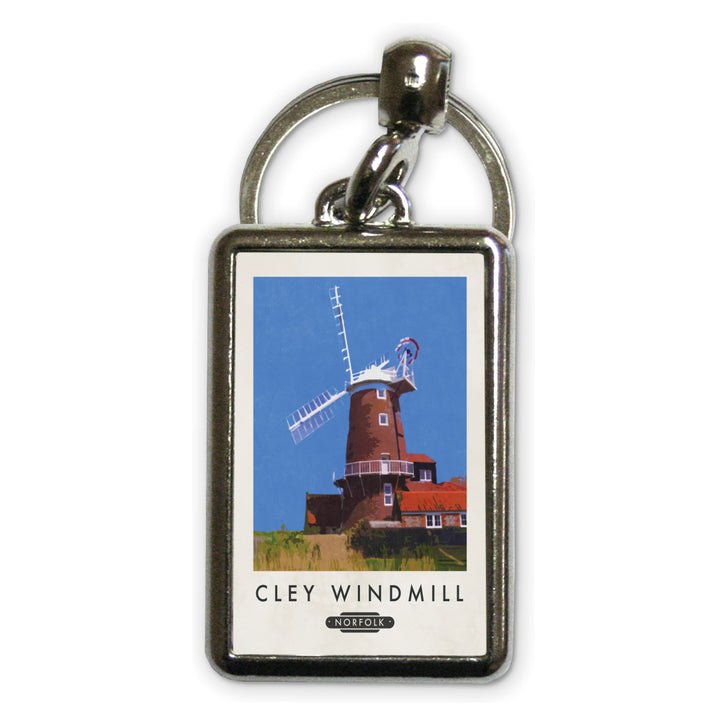 Cley Windmill, Norfolk Metal Keyring
