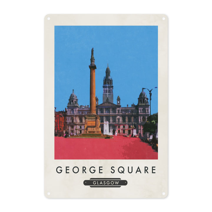 George Square, Glasgow, Scotland Metal Sign