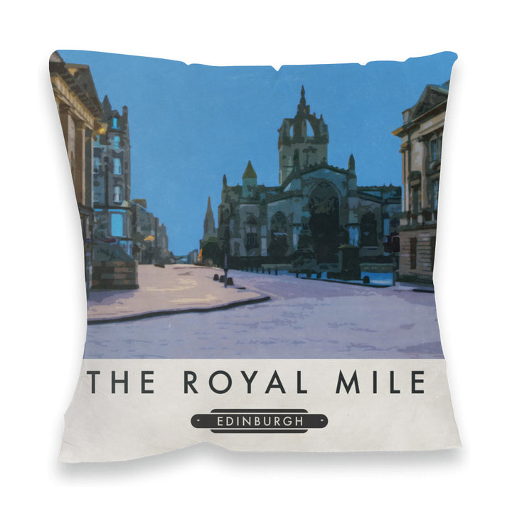 The Royal Mile, Edinburgh, Scotland Fibre Filled Cushion