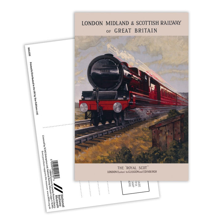 London Midland and Scottish Railway of Great Britain, The Royal Scot Postcard Pack of 8