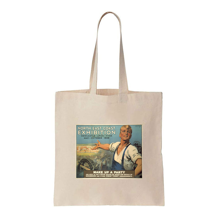 North East Coast Exhibition, Make Up a Party, Newcastle-Upon-Tyne - Canvas Tote Bag