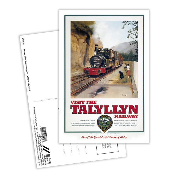 Visit The Talyllyn Railway Postcard Pack of 8