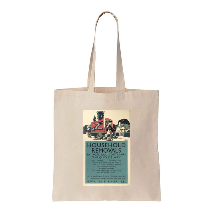 Household Removals By Road-Rail Containers, "The Quickest Way" - Canvas Tote Bag