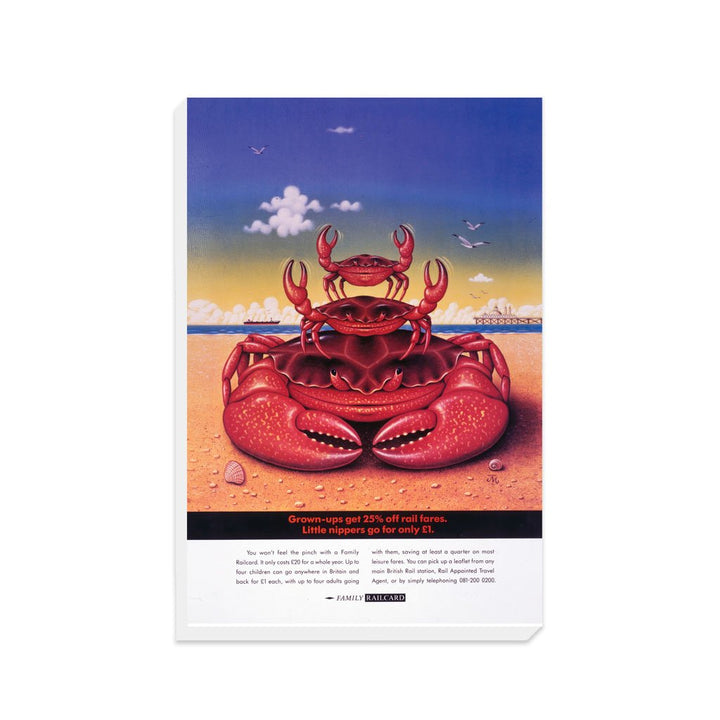 Crab Family, Family Railcard - Canvas