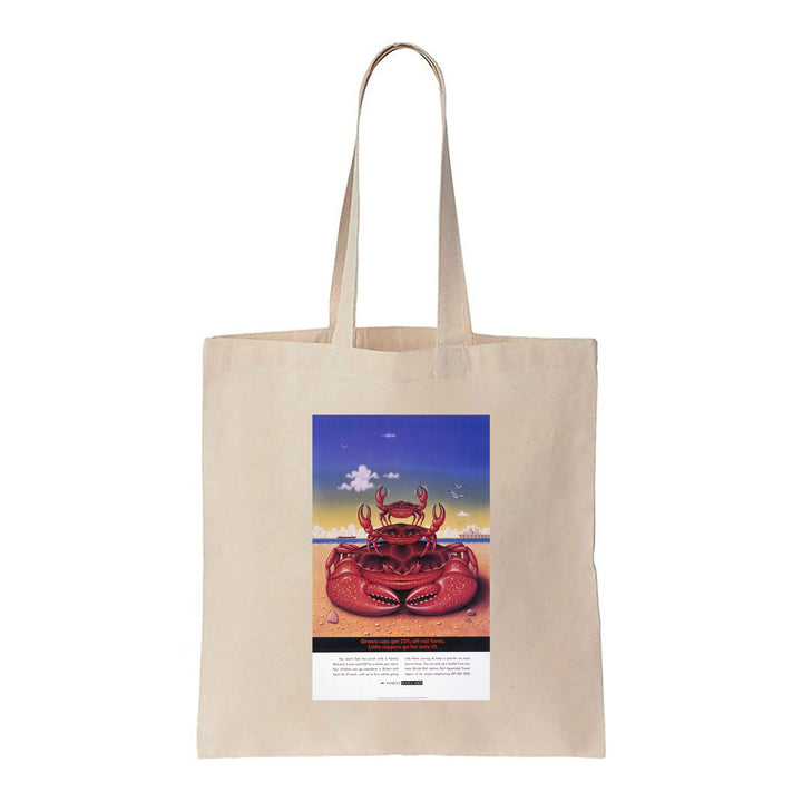 Crab Family, Family Railcard - Canvas Tote Bag
