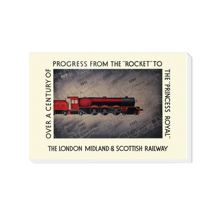 The London Midland and Scottish Railway, The Rocket, The Princess Royal - Canvas