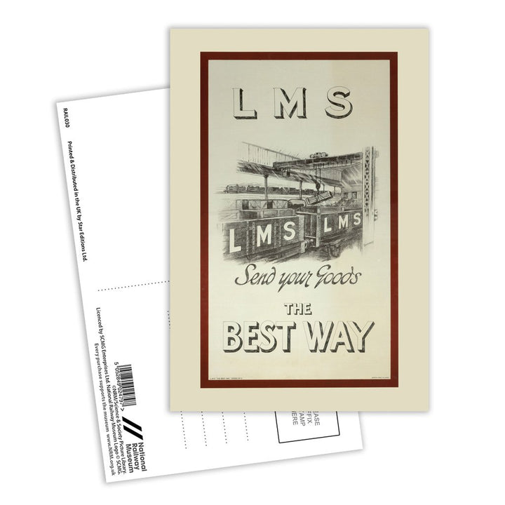 LMS, Send Your Goods The Best Way Postcard Pack of 8