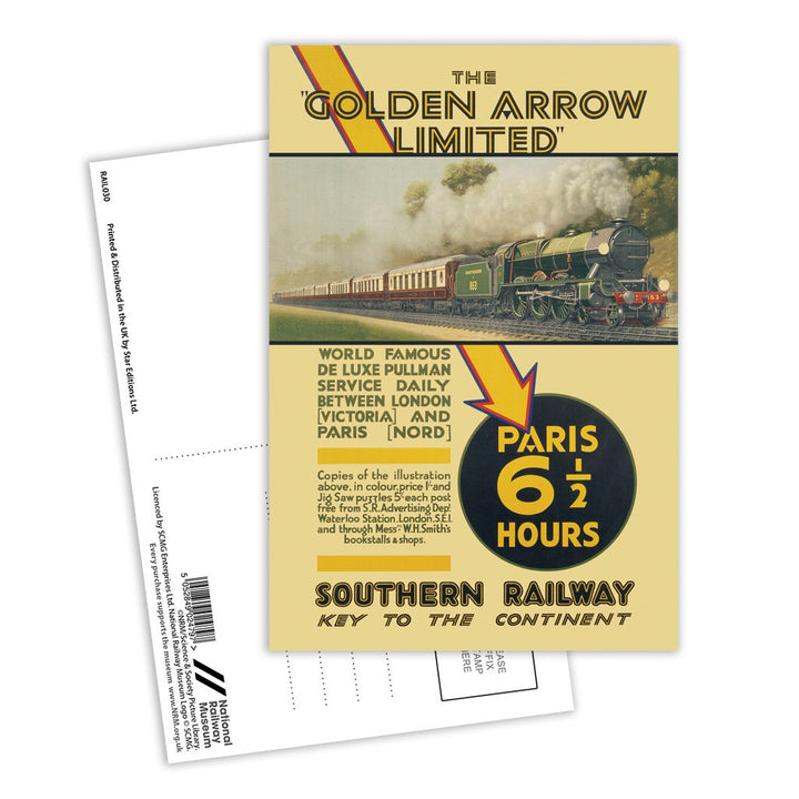 The Golden Arrow Limited, Southern Railway Postcard Pack of 8