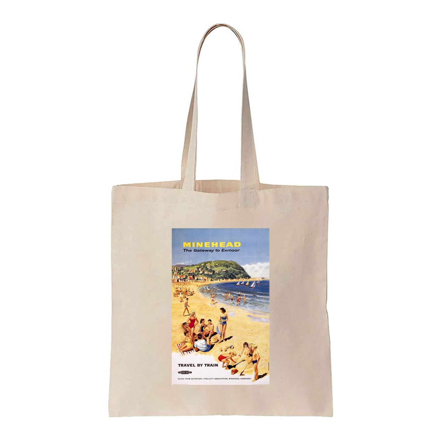 Minehead, The Gateway to Exmoor, Travel By Train - Canvas Tote Bag