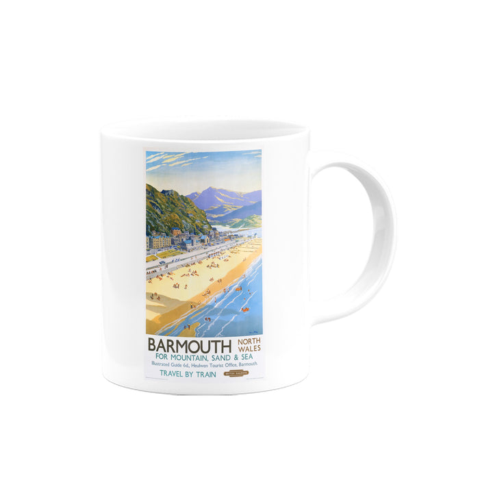 Barmouth, North Wales, For Mountain, Sand and Sea, Travel By Train Mug
