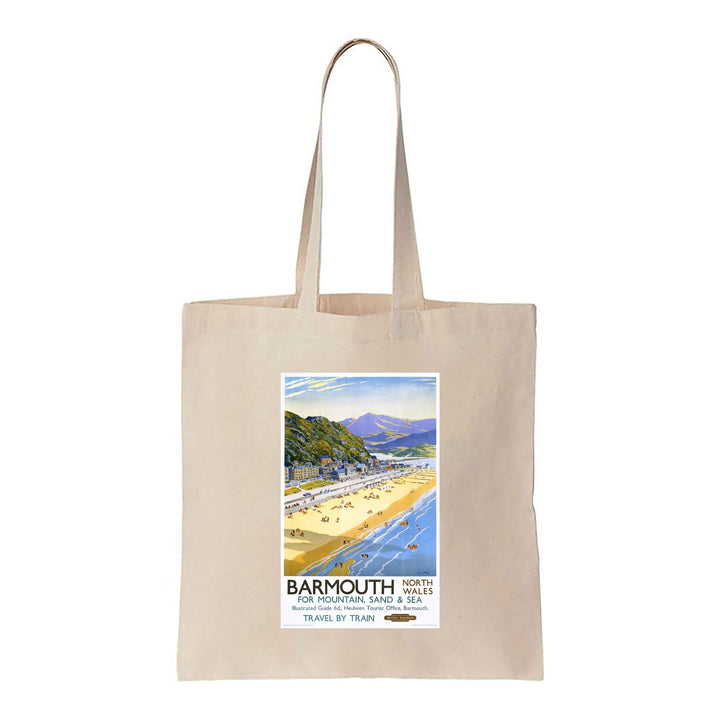 Barmouth, North Wales, For Mountain, Sand and Sea, Travel By Train - Canvas Tote Bag