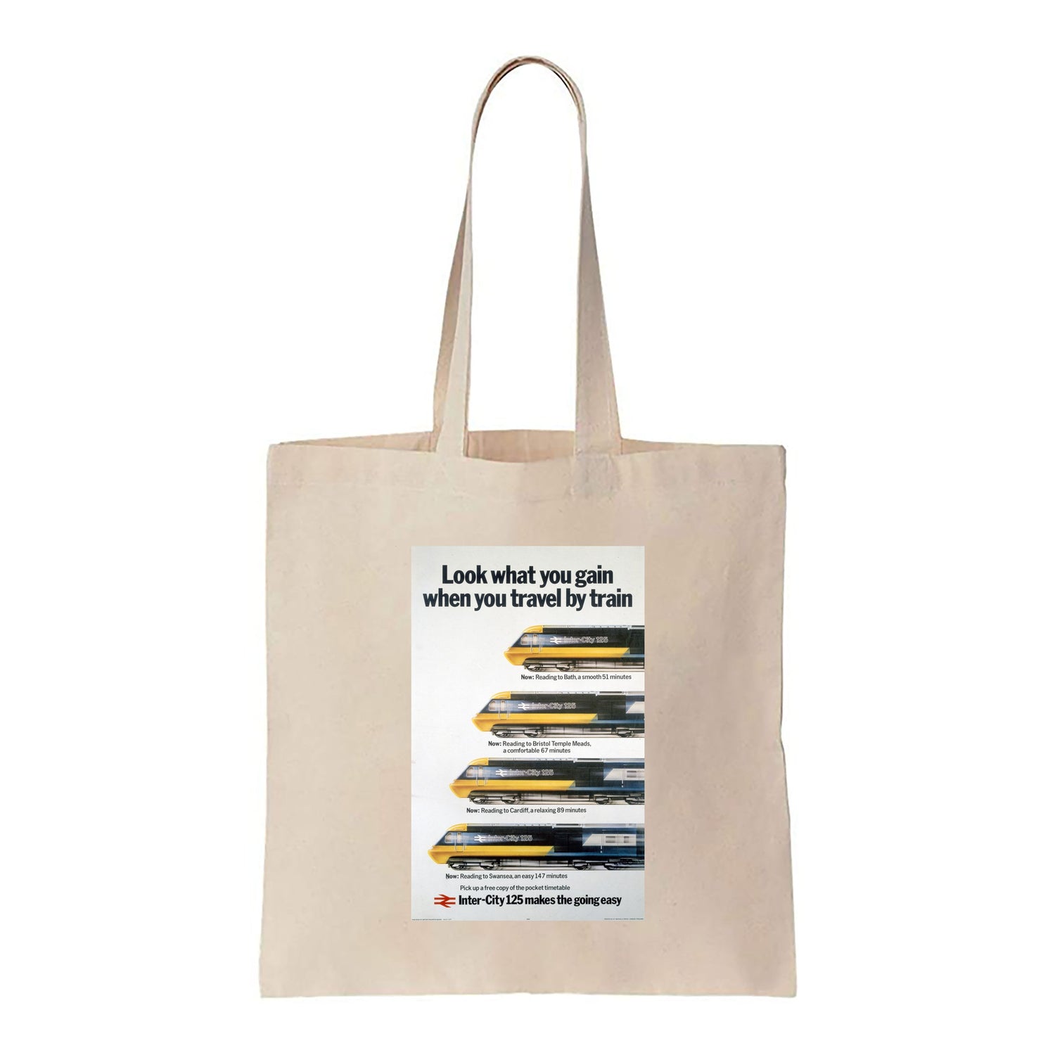 Look what you gain when you travel by train, Inter-City - Canvas Tote Bag