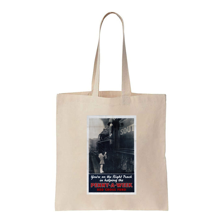 Penny-A-Week, Red Cross Fund - Canvas Tote Bag
