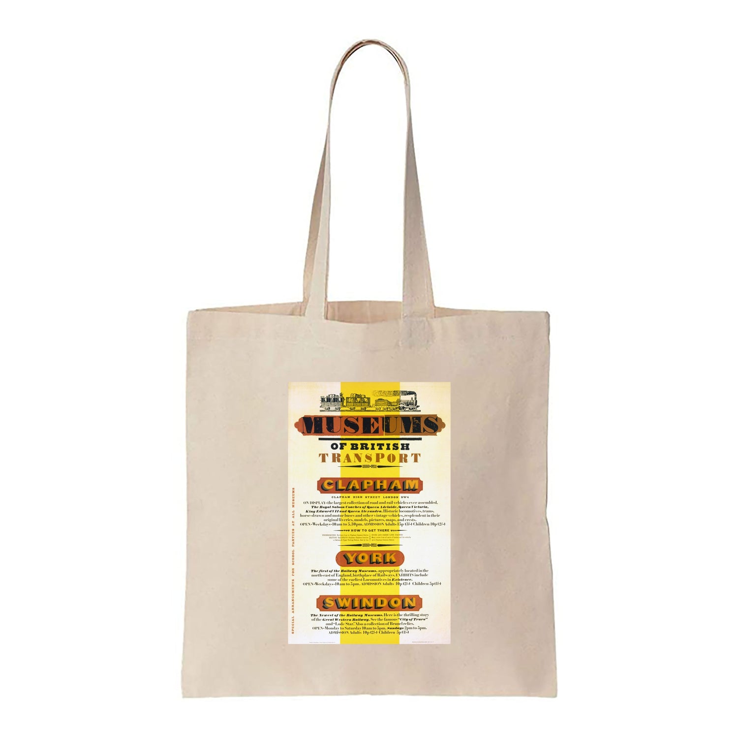 Museum of British Transport, Clapham, York, Swindon - Canvas Tote Bag