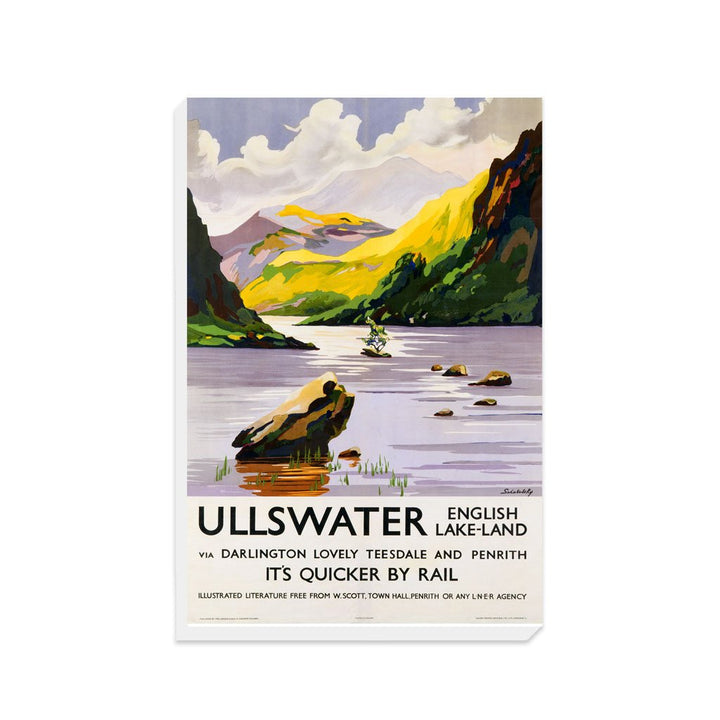 Ullswater, English Lake-Land, It's Quicker By Rail - Canvas
