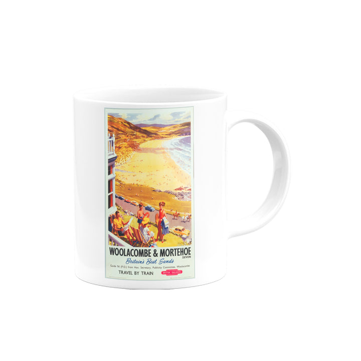 Woolacombe and Mortehoe, Devon, Travel By Train, British Railways Mug