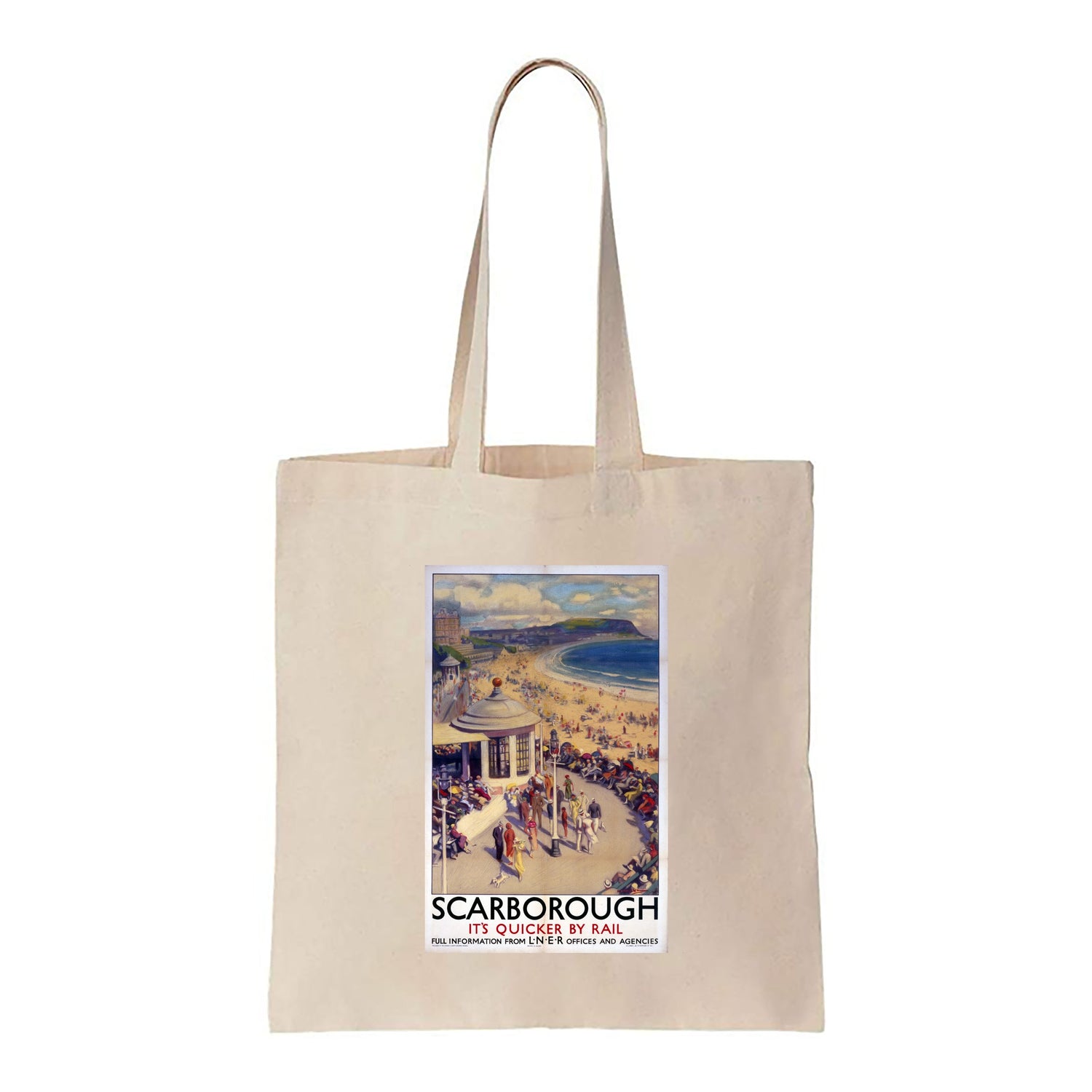 Scarborough, It's Quicker By Rail - Canvas Tote Bag