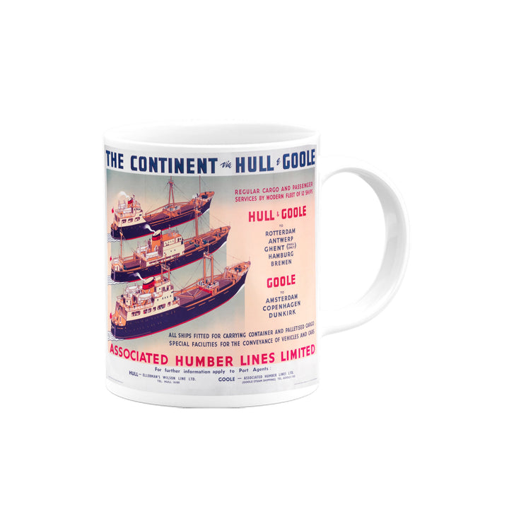 The Continent via Hull and Goole Mug