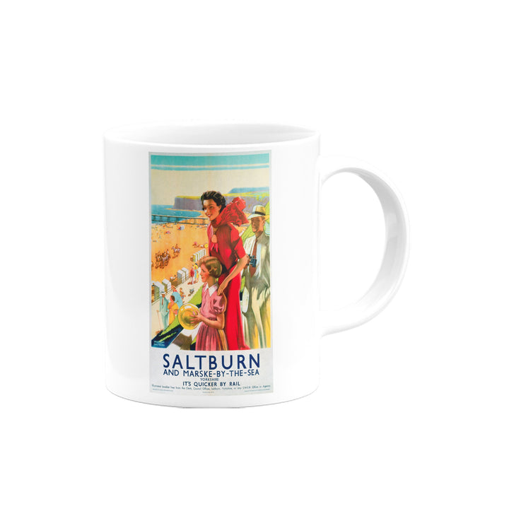 Saltburn and Marske-By-The-Sea, It's Quicker By Rail Mug