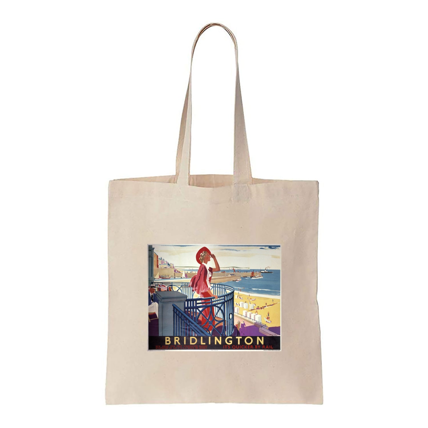 Bridlington, It's Quicker By Rail - Canvas Tote Bag