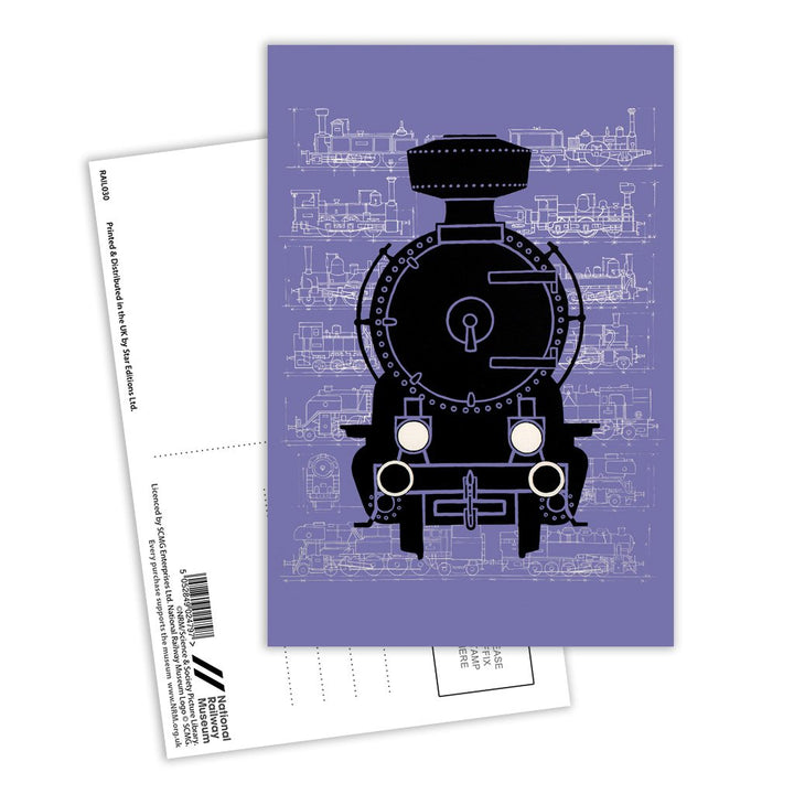 Locomotive Postcard Pack of 8