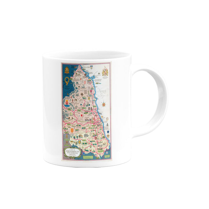 A Map of Northumberland and Durham Mug