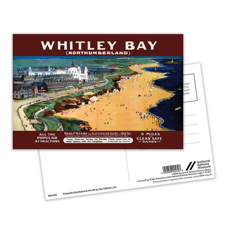 Whitley Bay, Northumberland Postcard Pack of 8