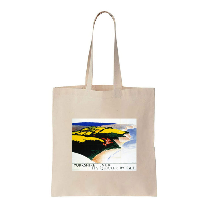 Yorkshire, It's Quicker By Rail, LNER - Canvas Tote Bag