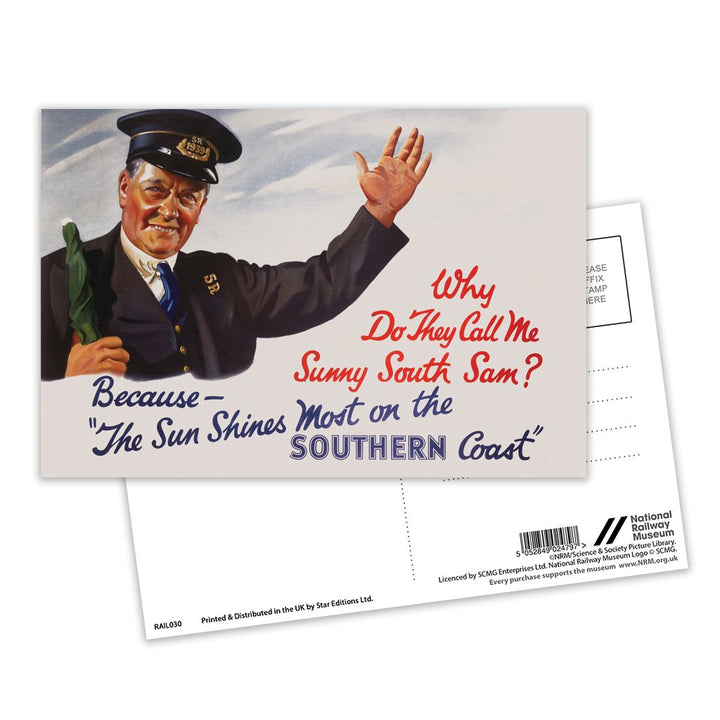 The Sun Shines Most on the Southern Coast Postcard Pack of 8