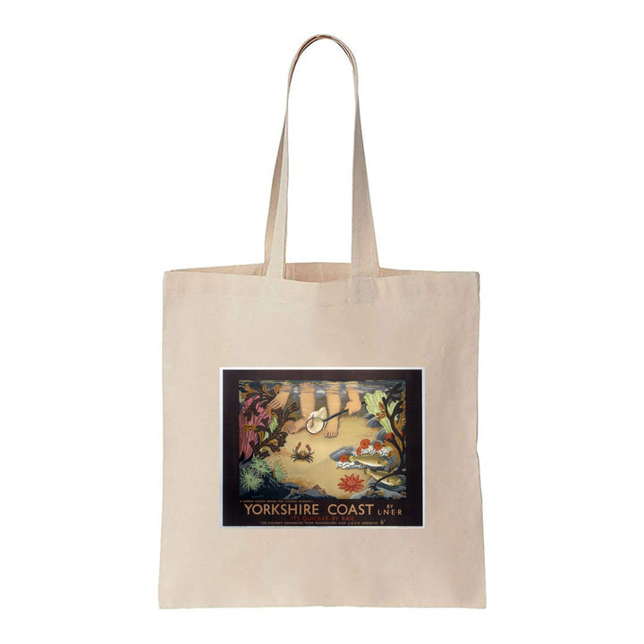 Yorkshire Coast, It's Quicker By Rail - Canvas Tote Bag