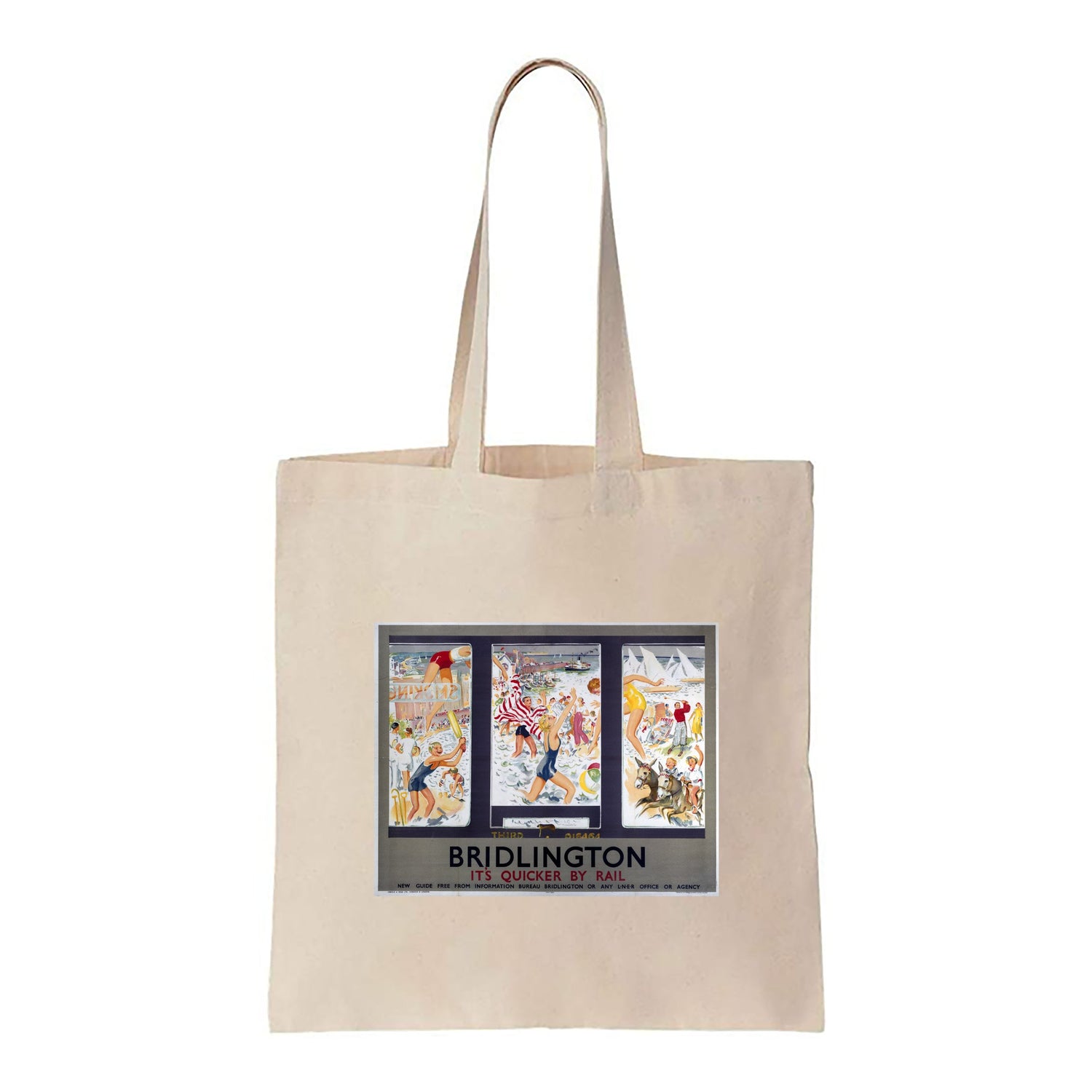 Bridlington, It's Quicker By Rail - Canvas Tote Bag