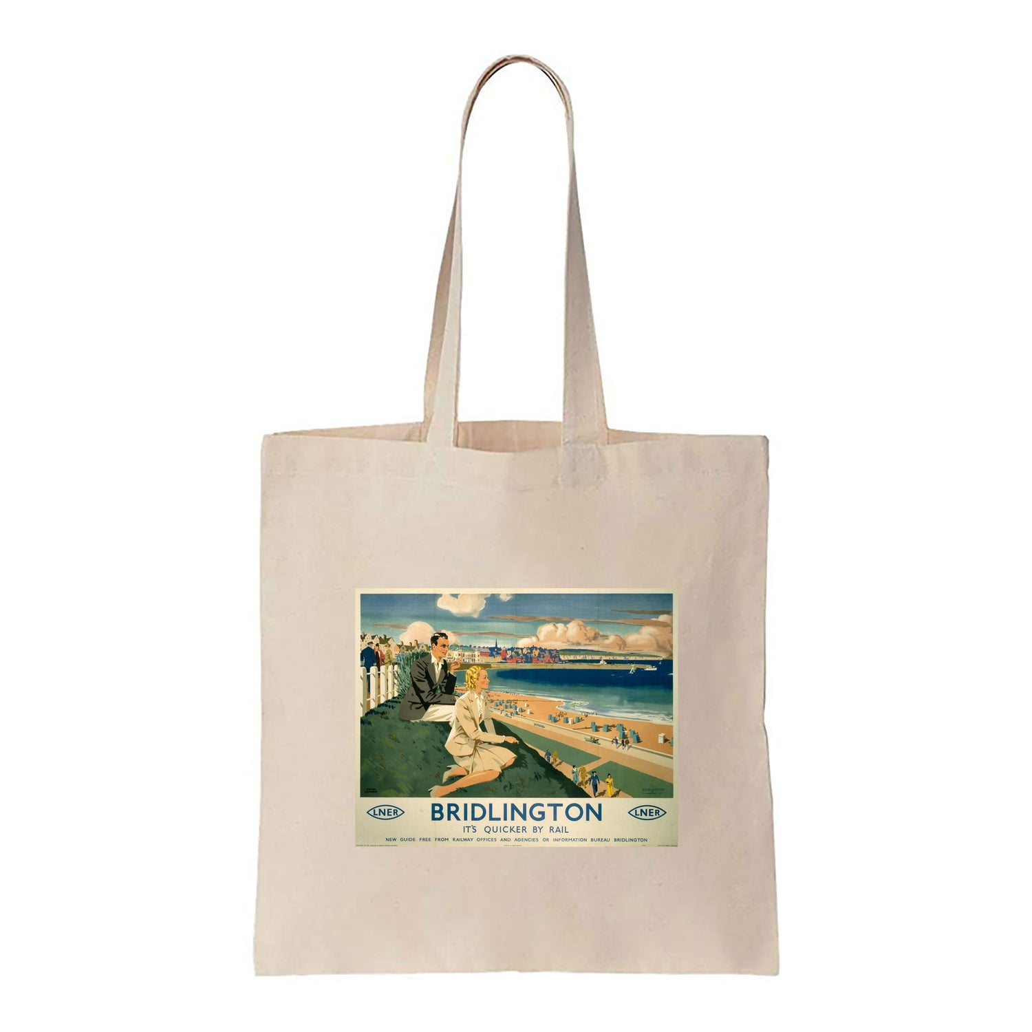 Bridlington, It's Quicker By Rail - Canvas Tote Bag