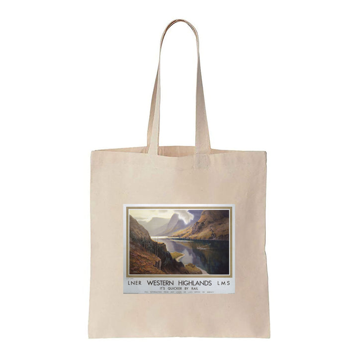 Western Highlands, It's Quicker By Rail - Canvas Tote Bag
