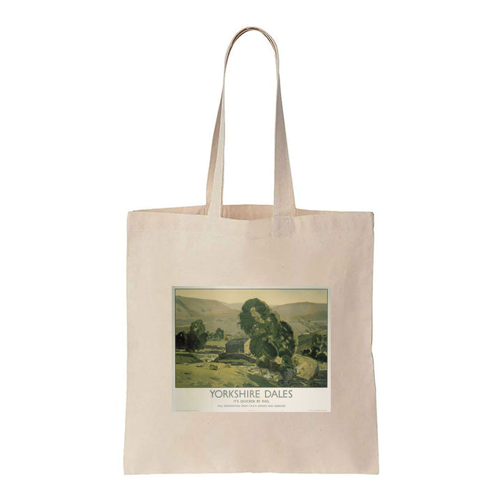 Yorkshire Dales, It's Quicker By Rail - Canvas Tote Bag
