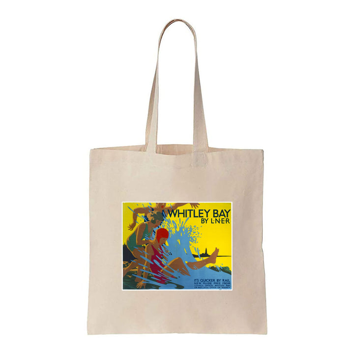 Whitley Bay, It's Quicker By Rail - Canvas Tote Bag