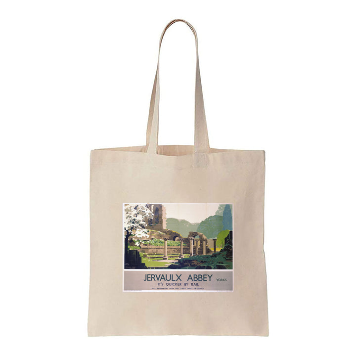 Jervaulx Abbey - Yorks, It's Quicker By Rail - Canvas Tote Bag