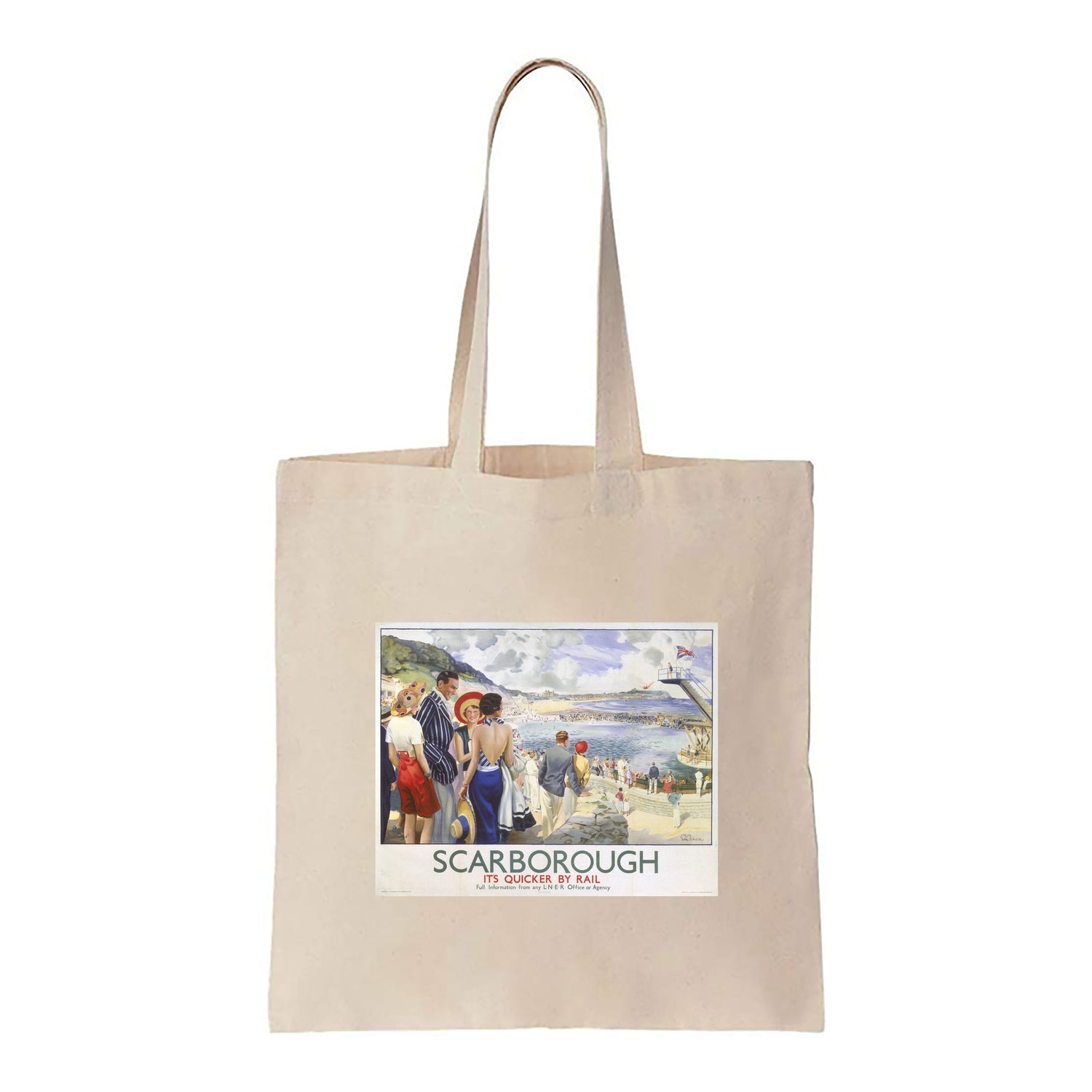 Scarborough, It's Quicker By Rail - Canvas Tote Bag