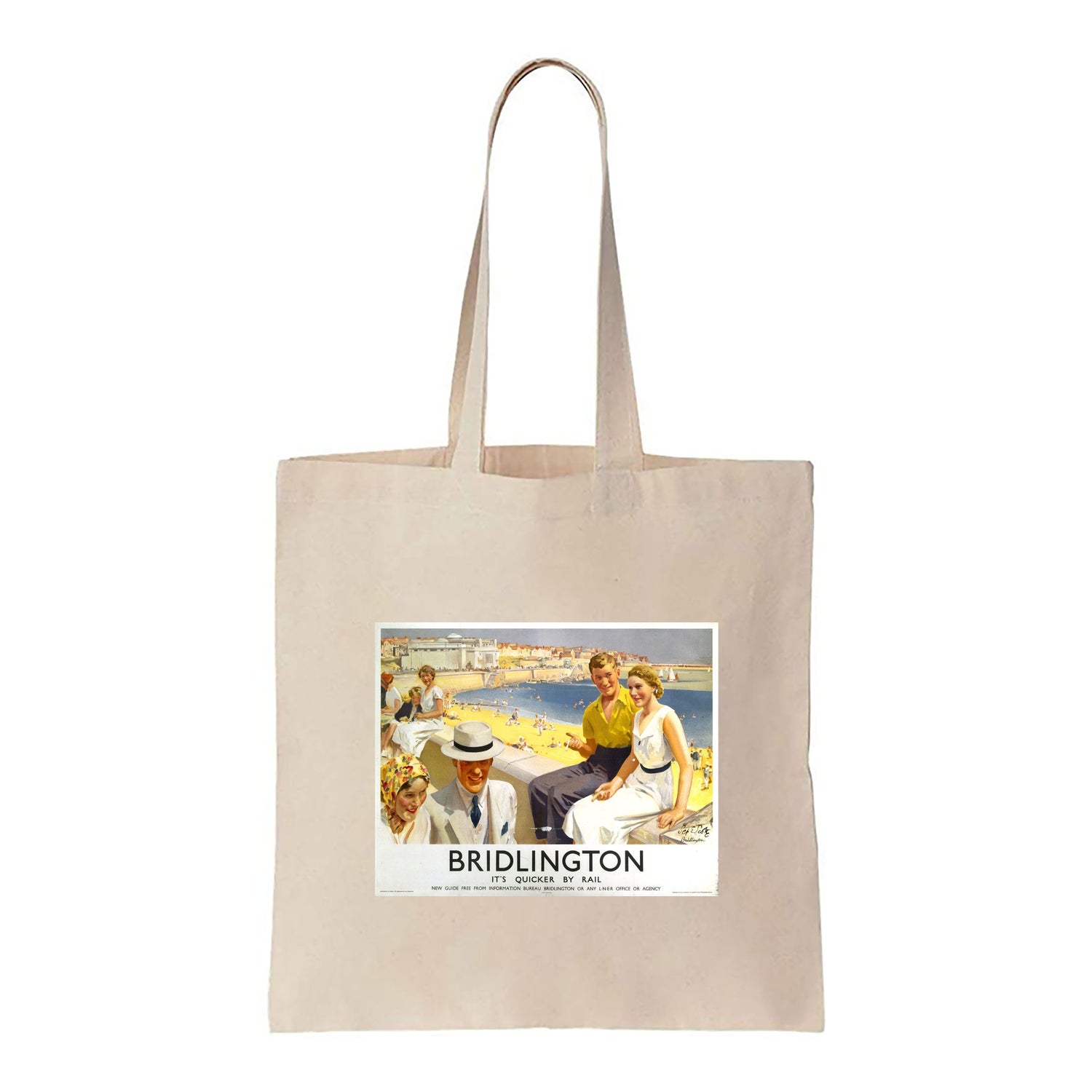 Bridlington, It's Quicker By Rail - Canvas Tote Bag