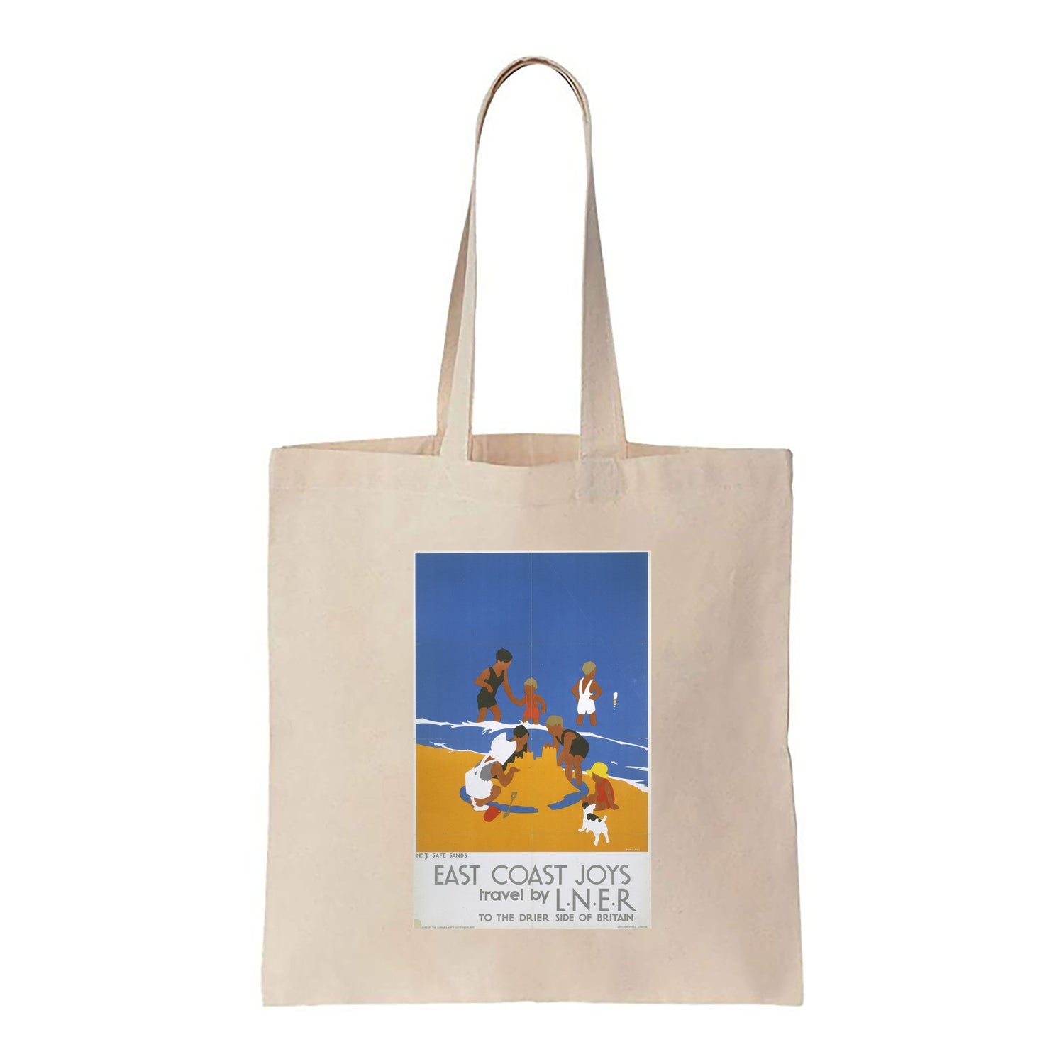 East Coast Joys No 3 - Safe Sands, LNER - Canvas Tote Bag