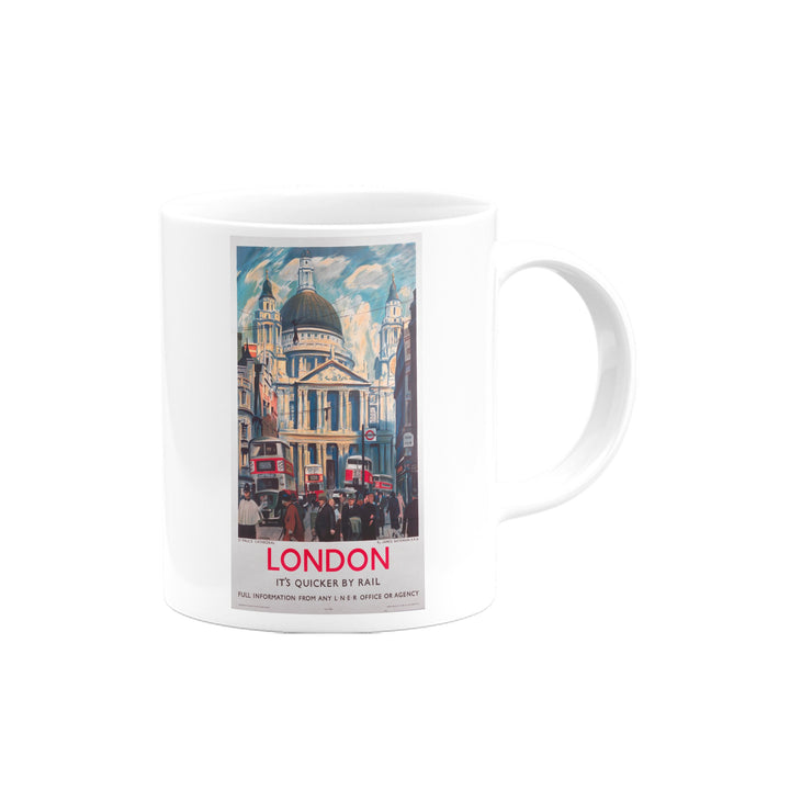 London, It's Quicker By Rail Mug