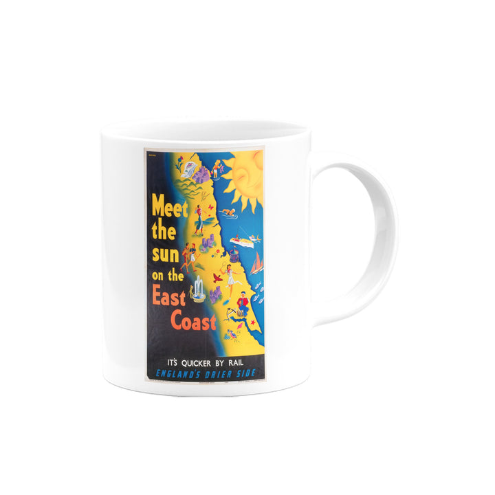 Meet The Sun on the East Coast, It's Quicker By Rail Mug