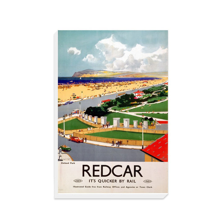 Redcar, It's Quicker By Rail - Canvas