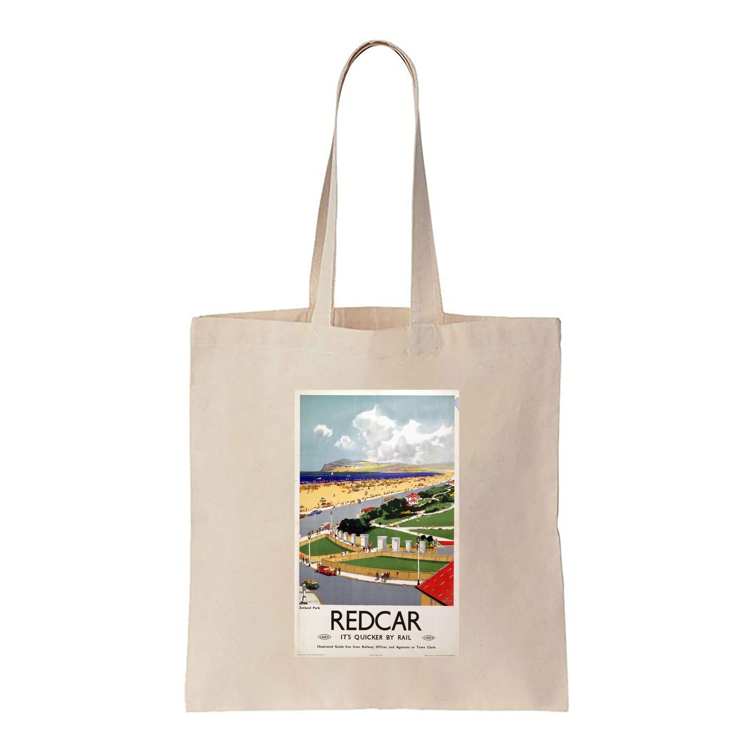 Redcar, It's Quicker By Rail - Canvas Tote Bag