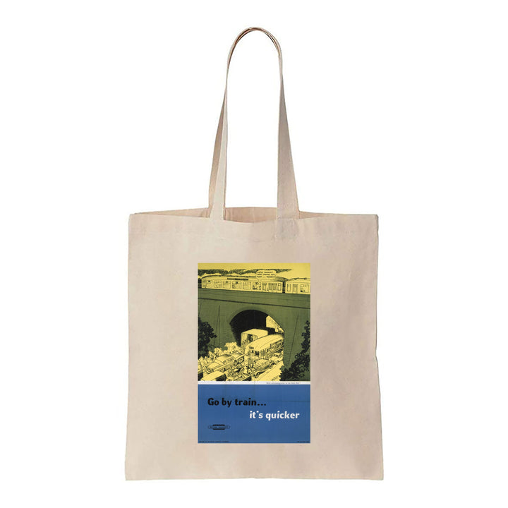 Go By Train - It's Quicker, British Railways - Canvas Tote Bag