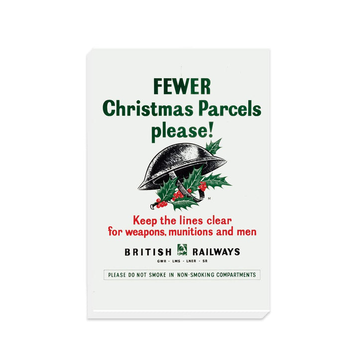Fewer Christmas Parcels Please, British Railways - Canvas