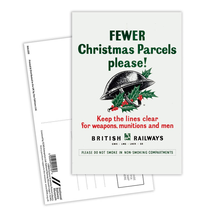 Fewer Christmas Parcels Please, British Railways Postcard Pack of 8