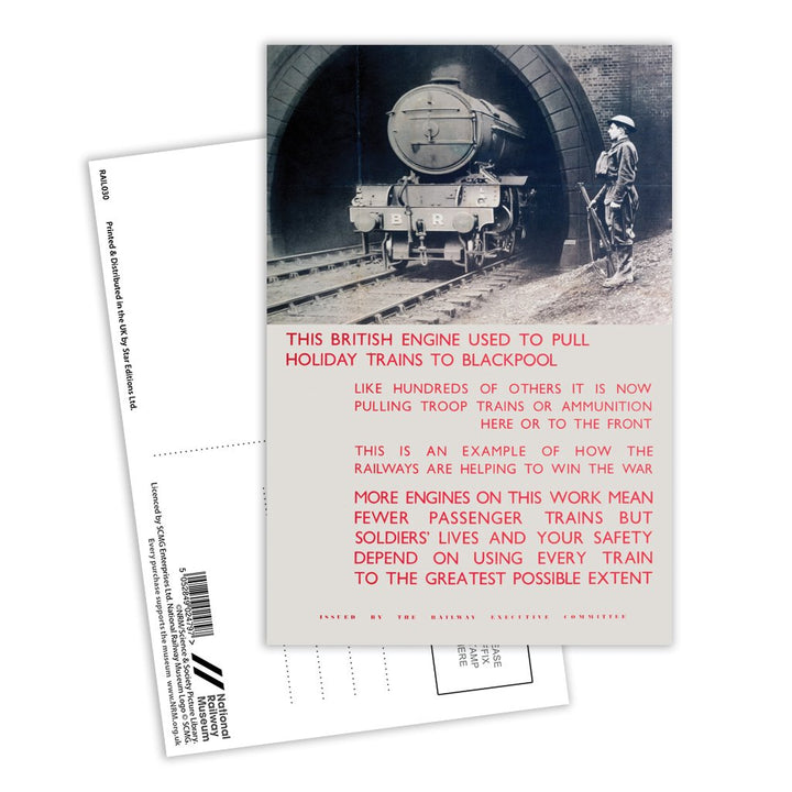 This British Engine Used To Pull Holiday Trains To Blackpool Postcard Pack of 8